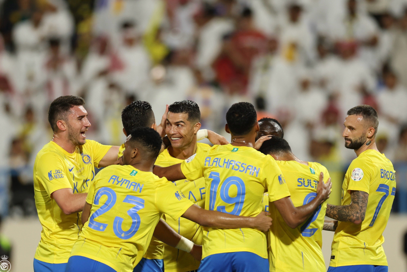 النصر كريستيانو رونالدو الأخدود الدوري السعودي روشن (Twitter/Al Nassr) ون ون winwin