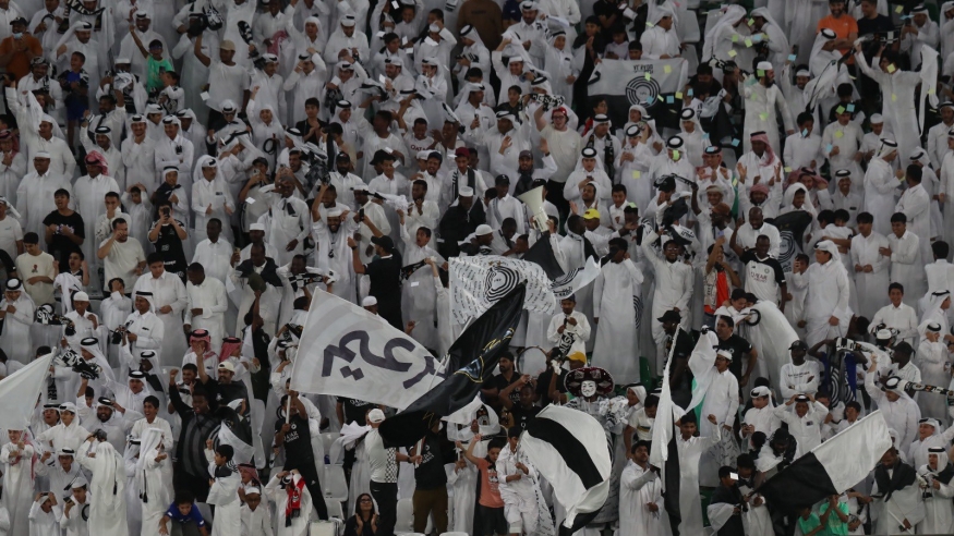 من احتفالات مشجعي السد في ليلة تتويج فريقهم بلقب كأس أمير قطر 2024 ون ون winwin