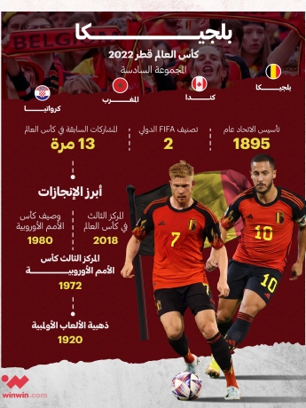 بطاقة تعريفية لمنتخب بلجيكا في كأس العالم