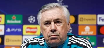 المدرب الإيطالي كارلو أنشيلوتي Carlo Ancelotti ريال مدريد الإسباني مانشستر سيتي الإنجليزي مؤتمر صحفي ذهاب نصف نهائي دوري أبطال أوروبا 2022 ون ون winwin