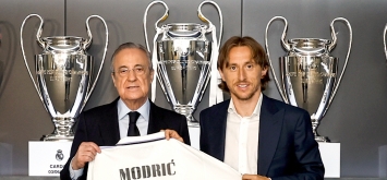 الكرواتي لوكا مودريتش Modric الإسباني فلورنتينو بيريز Florentino Perez نادي ريال مدريد الإسباني ون ون winwin