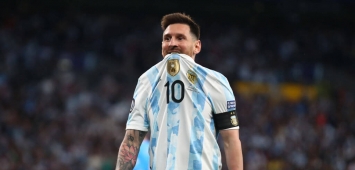 الأرجنتيني ليونيل ميسي Messi منتخب الأرجنتين إيطاليا ملعب ويمبلي مباراة كأس الأبطال فيناليسما 2022 ون ون winwin