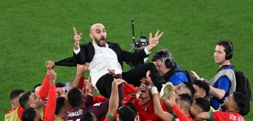 احتفال المغاربة بالتأهل التاريخي إلى ربع نهائي كأس العالم قطر 2022 بعد التفوق على إسبانيا غيتي ون ون winwin Getty