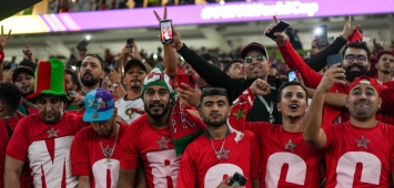 مشجعو المنتخب المغربي في مباراة ربع نهائي كأس العالم قطر 2022 أمام البرتغال في استاد الثمامة (Getty) ون ون winwin