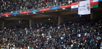 الجماهير في نهائي كأس الخليج العربي خليجي 25 - Football fans take their seats early in the day for the evening's final match of the Arabian Gulf Cup between Iraq and Oman at the Basra غيتي ون ون winwin Getty