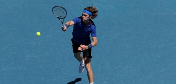 أندري روبليف يتغلب على داني إيفانز غيتي ون ون winwin Getty - Andrey Rublev plays a forehand during the third round singles match against Daniel Evans 