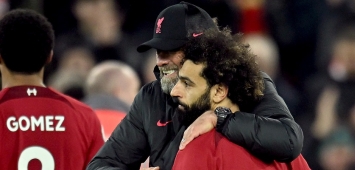 الدولي المصري محمد صلاح رفقة يورغن كلوب مدرب ليفربول في موسم 2022/2023 - mohamed salah غيتي ون ون winwin Getty