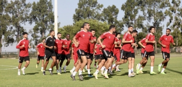 من تدريبات الأهلي استعداداً لمواجهة صن داونز (twitter/AlAhly)