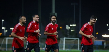 من تدريبات الأهلي المصري استعدادا للسوبر المصري (Twitter/AlAhly) ون ون winwin