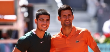 نوفاك ديوكوفيتش وكارلوس ألكاراز نجما كرة التنس Carlos Alcaraz of Spain and Novak Djokovic of Serbia ون ون winwin غيتي Getty