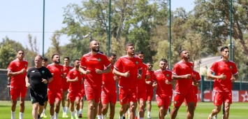 خلال تدريب لمنتخب المغرب قبل السفر إلى بريتوريا (facebook/ENMAROCofficiel)