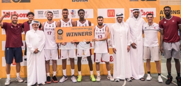 منتخب قطر لثلاثات كرة السلة (twitter/QNA_Sports) وين وين WINWIN