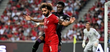 ألفونسو ديفيز ومحمد صلاح خلال المباراة الودية بين ليفربول وبايرن ميونخ استعدادًا للموسم الجديد ون ون winwin غيتي Getty