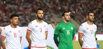 رباعي منتخب تونس (من اليمين) إلياس السخيري وأيمن دحمان ومنتصر الطالبي وسيف الله لطيّف (Facebook/FTF) وين وين winwin