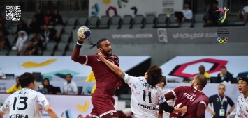 من مواجهة قطر وكوريا الجنوبية بالتصفيات الآسيوية لكرة اليد المؤهلة للأولمبياد(X- Qatarhandball) 