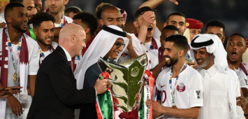 أرشيفية - لحظة تتويج العنابي بلقب كأس آسيا 2019 (Getty) Winwin ون ون