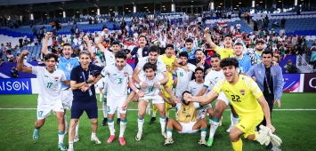 فرحة لاعبي المنتخب العراقي بالتأهل إلى نصف نهائي كأس آسيا تحت 23 عامًا (the-afc.com) ون ون winwin