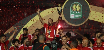 من مراسم تتويج الأهلي المصري بدوري أبطال أفريقيا 2023-24 (winwin) ون ون winwin