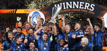 من مراسم تتويج فريق أتالانتا الإيطالي بلقب الدوري الأوروبي هذا الموسم 2023-24 ون ون winwin