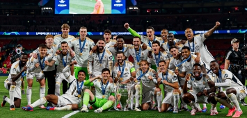 احتفال نجوم ريال مدريد الإسباني بلقب دوري ابطال أوروبا (X/Realmadrid) ون ون winwin