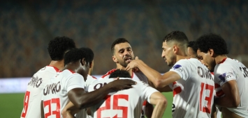 فريق الزمالك في مباراة الداخلية في الدوري المصري