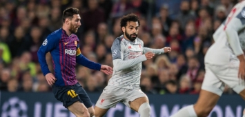 محمد صلاح وليونيل ميسي من مواجهة سابقة بين ليفربول وبرشلونة