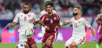 من مباراة قطر والإمارات في تصفيات مونديال 2026