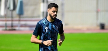 المغربي محمود بنتايك الظهير الأيسر لنادي الزمالك يعود للتدريبات الجماعية قبل مباراة بيراميدز في كأس السوبر المصري