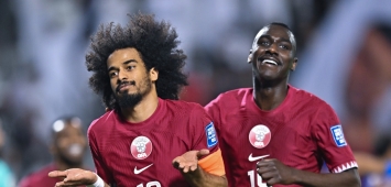 ثنائي منتخب قطر أكرم عفيف والمعز علي