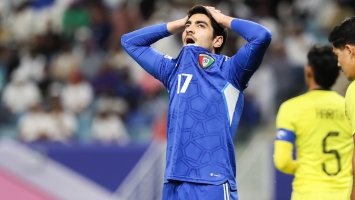 طلال القيسي لاعب منتخب الكويت تحت 23 عامُا (X/@QNA_Sports) ون ون winwin