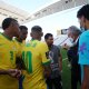 تيتي مدرب البرازيل وميسي نجم الأرجنتين Tite head coach of Brazil talks to Lionel Messi of Argentina البرازيل الأرجنتين وين وين winwin