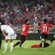 فرحة لاعبي منتخب مصر بتسجيل الهدف الثاني أمام المغرب (Getty)