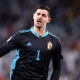 حارس المرمى البلجيكي تيبو كورتوا Thibaut Courtois بلجيكا فرنسا ملعب أليانز نصف نهائي دوري الأمم الأوروبية 2021 ون ون winwin