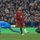 محمد صلاح يحتفل بعد تسجيله بمرمى مانشستر سيتي