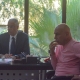 حسام حسن مدرب منتخب مصر (يمينًا) إلى جانب جمال علام رئيس اتحاد الكرة المحلي (X/EFA) وين وين winwin