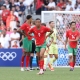 جانب من مباراة المغرب وإسبانيا في أولمبياد باريس 2024 (Getty)