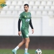 يوسف بلعمري لاعب الرجاء الرياضي المغربي في التدريبات